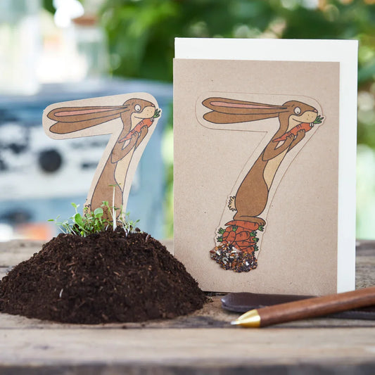 Geburtstagskarte "Sieben"