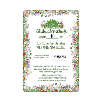 Patenschaft für 10 m² Blumenwiese zum Ausdrucken