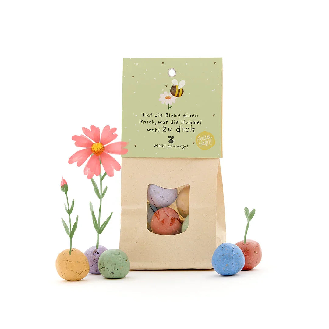 Hat die Blume einen Knick - Bunte Blumenmurmeln