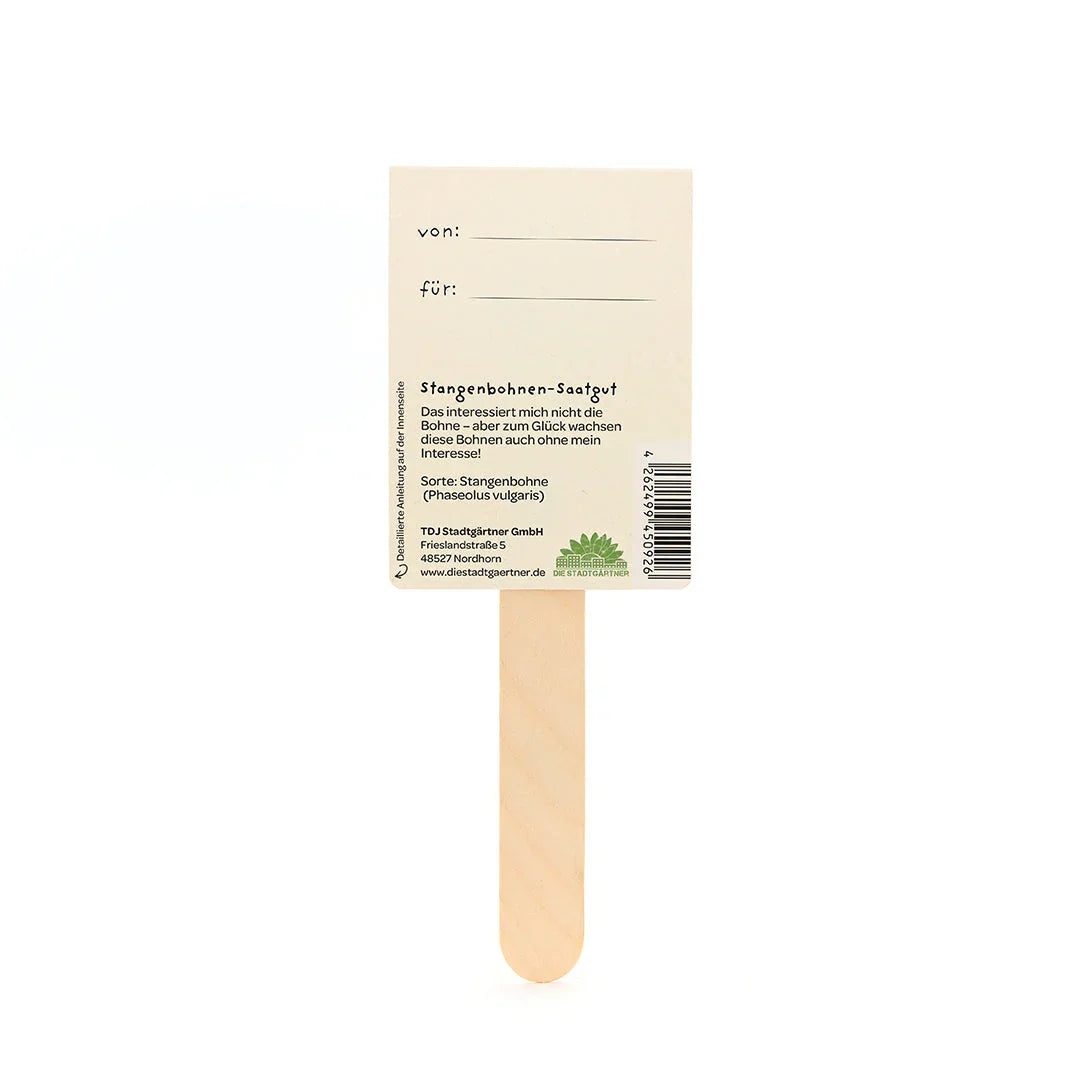 "Das interessiert mich nicht." - Die Bohne. - Saatgruß (BIO)