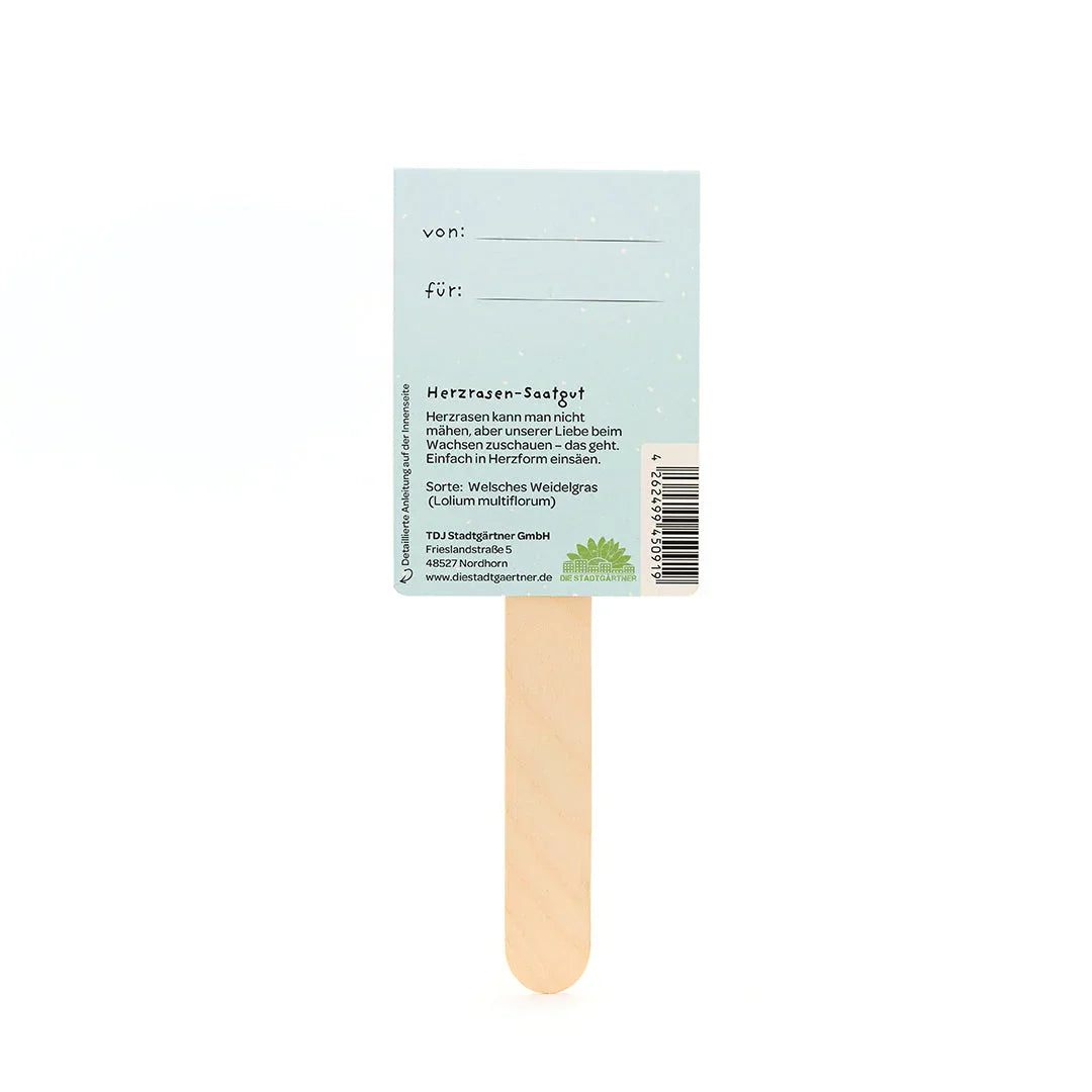 Herzrasen kann man nicht mähen - Saatgruß