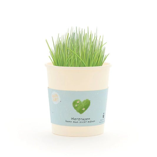 Herzrasen kann man nicht mähen - Becher