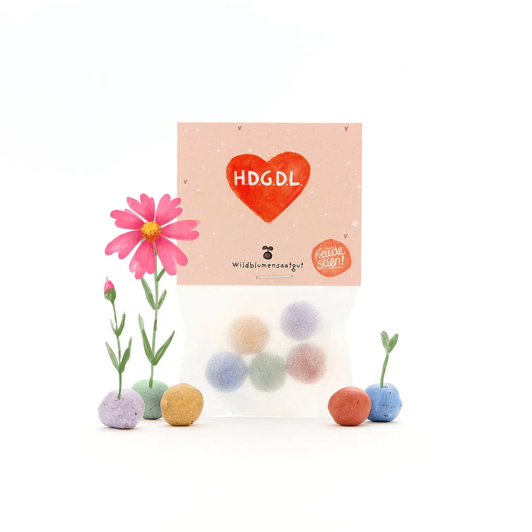 5 Blumenmurmeln im Tütchen 