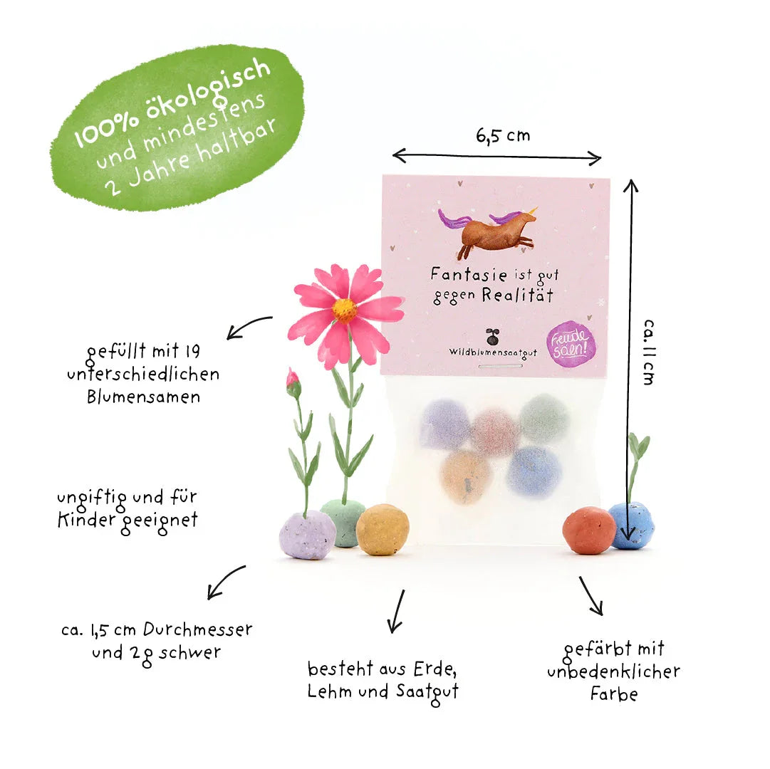 5 Blumenmurmeln im Tütchen 