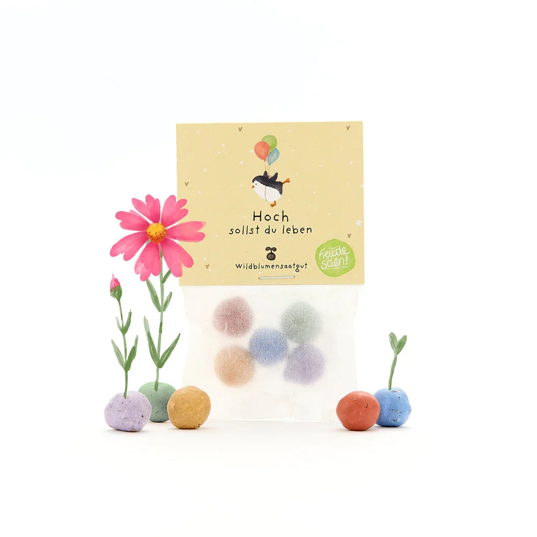 5 Blumenmurmeln im Tütchen 