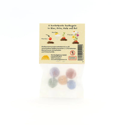 5 Blumenmurmeln im Tütchen "Hallo Sonnenschein"