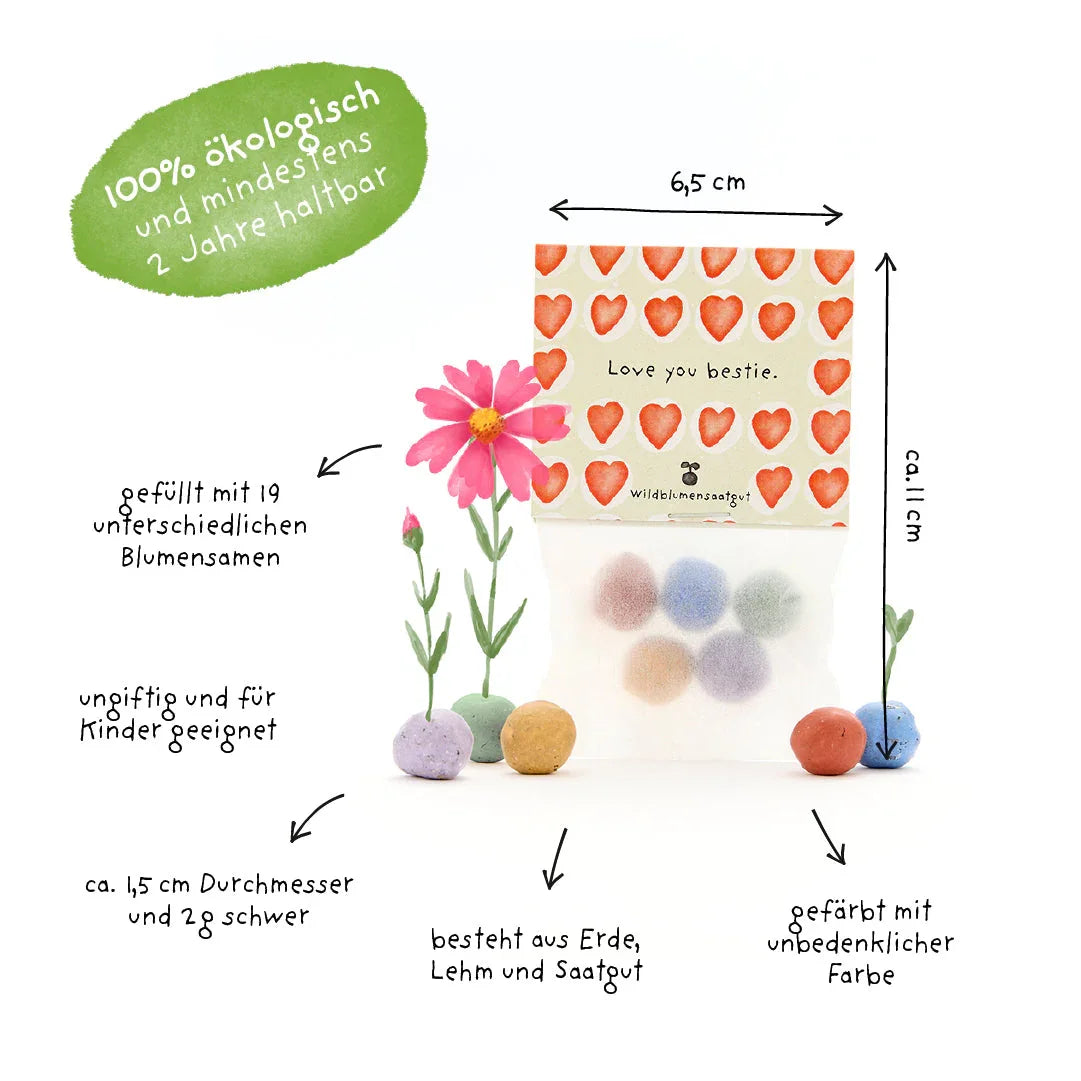 5 Blumenmurmeln im Tütchen 