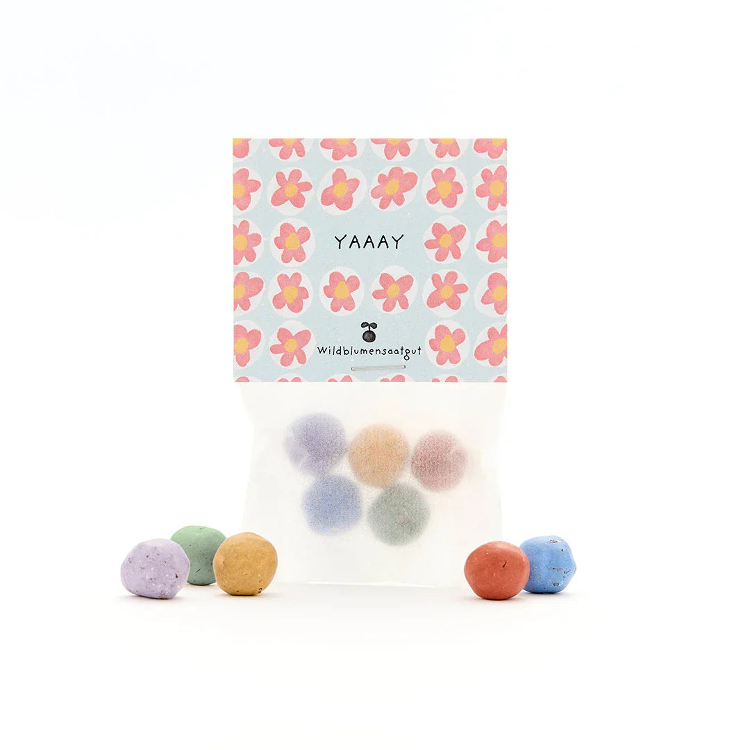 5 Blumenmurmeln im Tütchen 