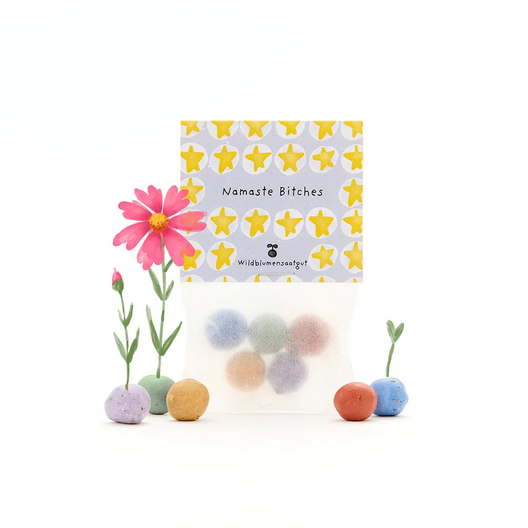 5 Blumenmurmeln im Tütchen 