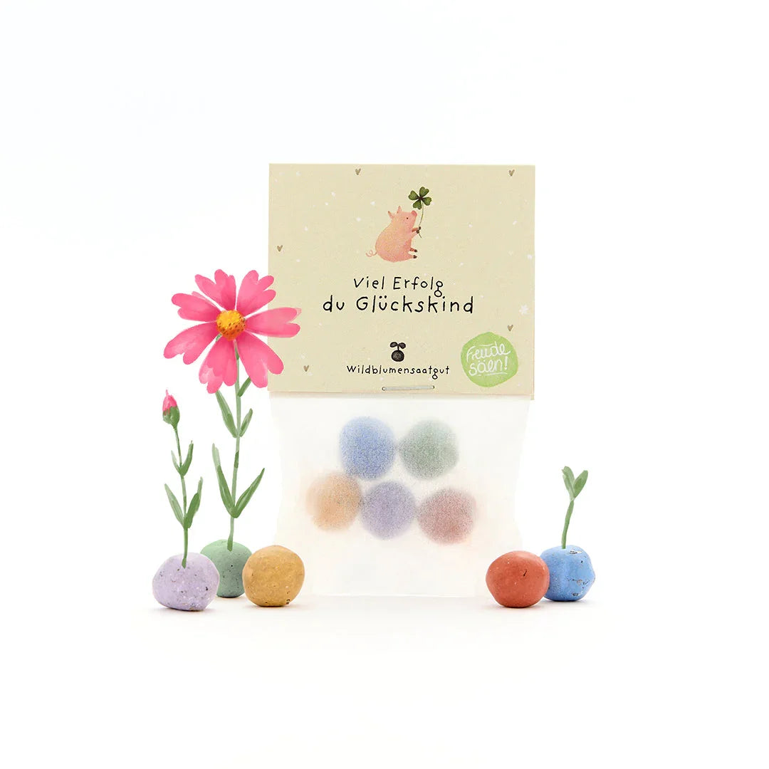 5 Blumenmurmeln im Tütchen 