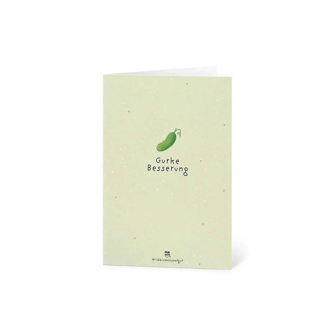 Grußkarte - Gurke Besserung