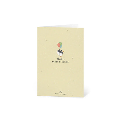 Grußkarte - Hoch sollst du leben!