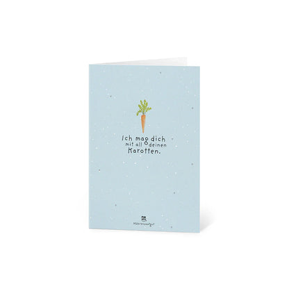 Grußkarte - Ich mag dich mit all deinen Karotten