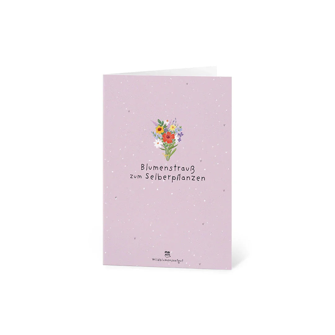 Grußkarte - Blumenstrauß zum Selberpflanzen