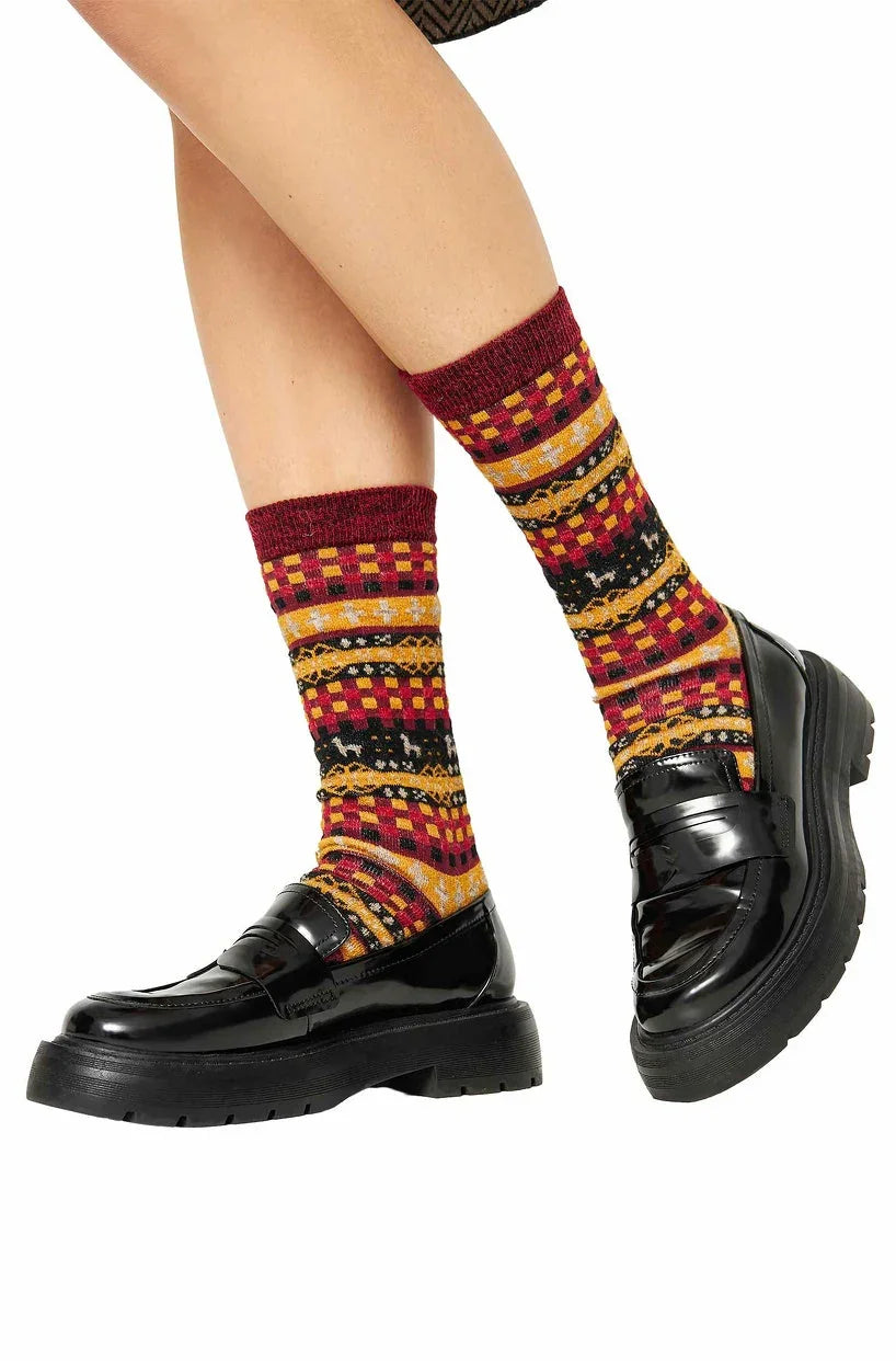 Apu Kuntur - Alpaka Premium Socken Candela – Wärme & Stil im Anden-Look