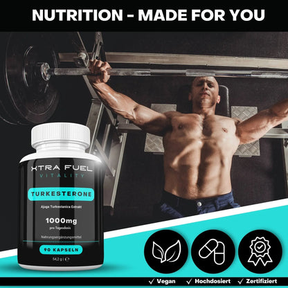 Turkesterone Kapseln - 1000mg Ajuga Turkestanica - Beliebt im Bodybuilding - BLACK ELIXIR - Maison de Parfum