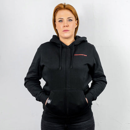 Red Headed Premium Zip Hoodie (schwarz, unisex)