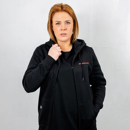Red Headed Premium Zip Hoodie (schwarz, unisex)