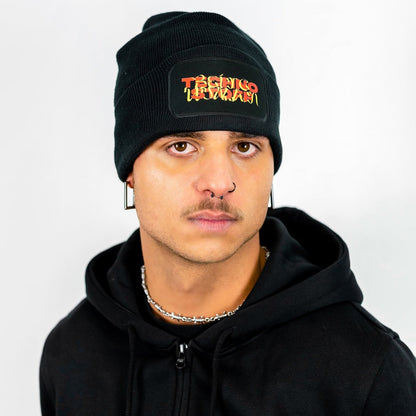 Being Human 'Stripe' recycled Beanie (schwarz)