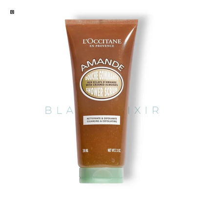 L`Occitane Amande Shower Scrub with crushed almonds