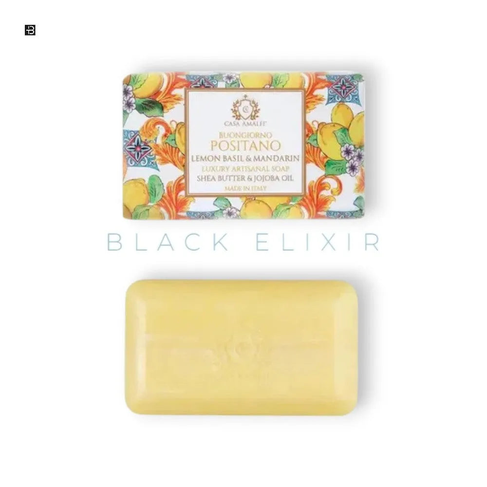 CASA AMALFI BUONGIORNO POSITANO BODY SOAP - Lemon Basil & Mandarin - BLACK ELIXIR - Maison de Parfum