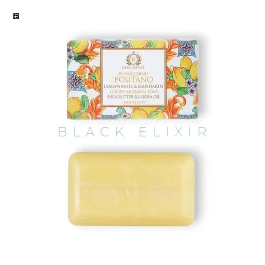 CASA AMALFI BUONGIORNO POSITANO BODY SOAP - Lemon Basil & Mandarin - BLACK ELIXIR - Maison de Parfum