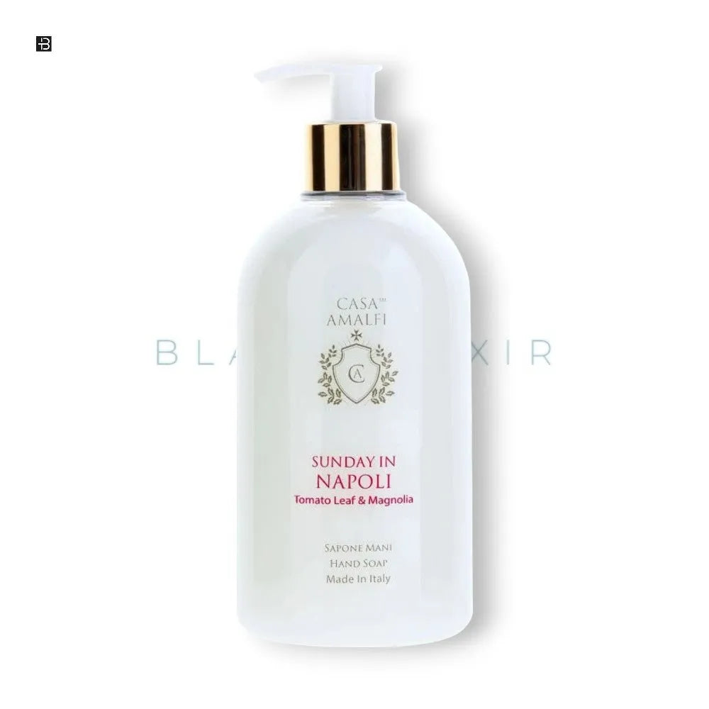 CASA AMALFI SUNDAY IN NAPOLI HAND WASH - Tomato Leaf & Magnolia - BLACK ELIXIR - Maison de Parfum