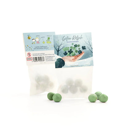 10x5 Blumenmurmeln im Tütchen "Guten Rutsch"