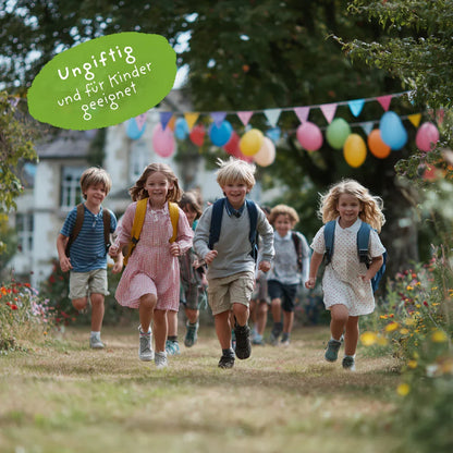 5 Blumenmurmeln im Tütchen zur Einschulung "Endlich Schulkind"