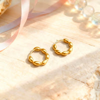 Ohrringe aus 925er Sterling-Silber, Glieder-Creole