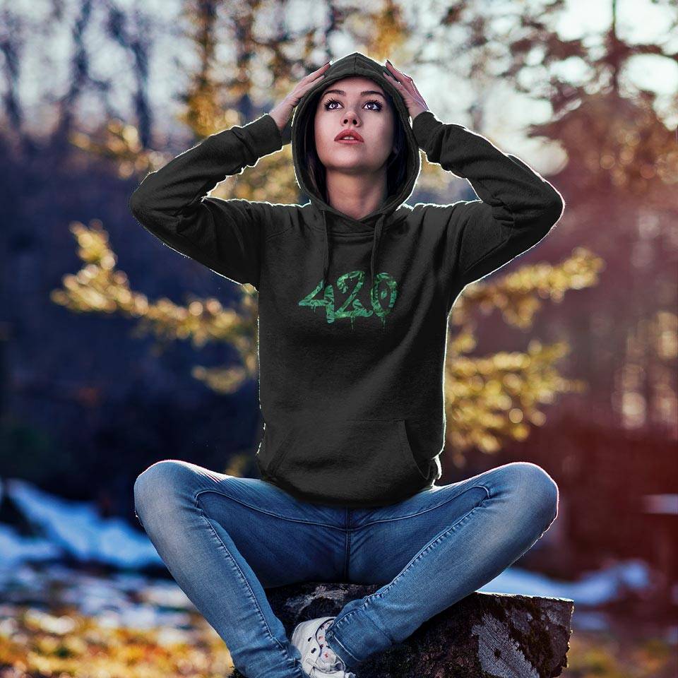 420 Premium Hoodie (schwarz)