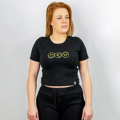 Off Track Crop Top (unisex, schwarz)