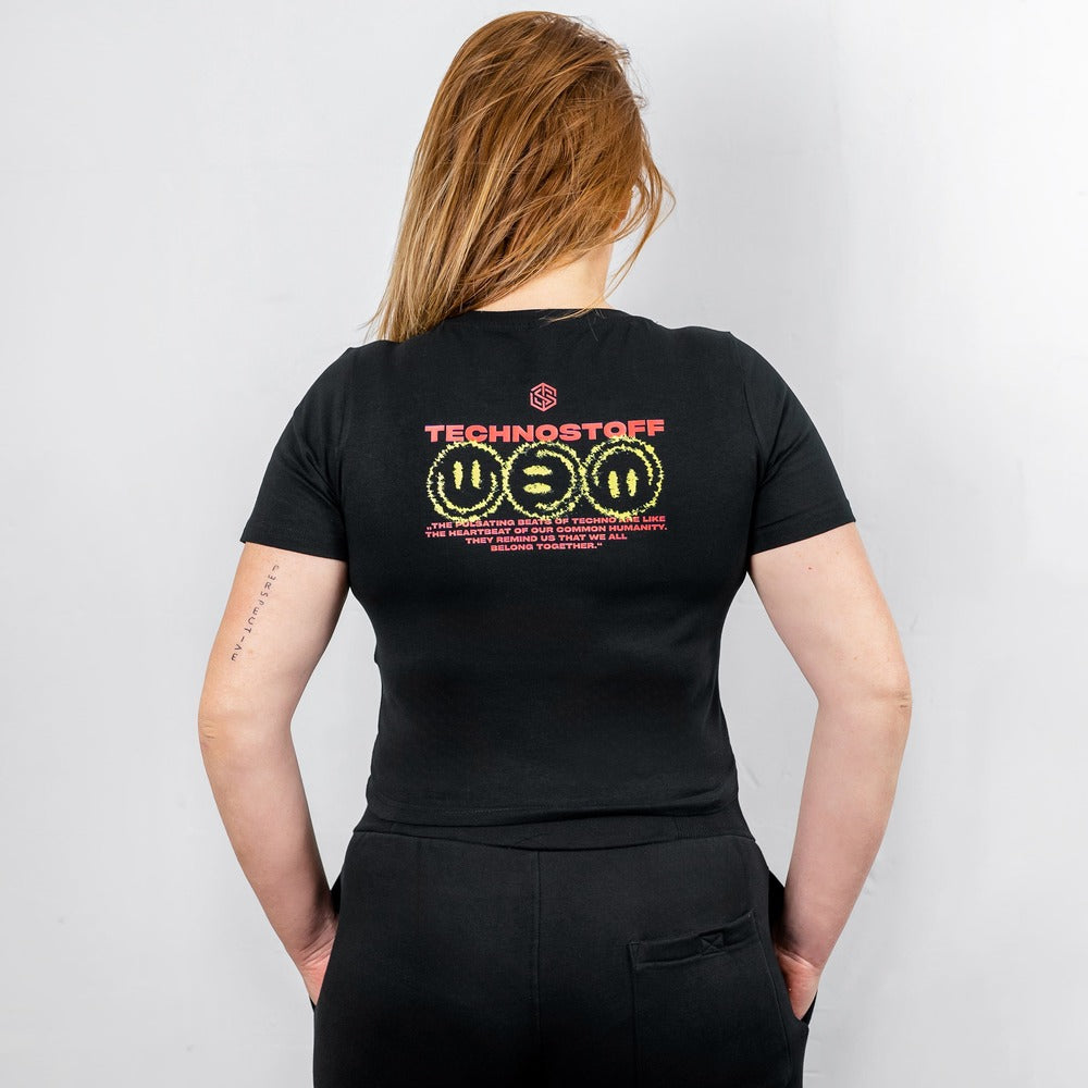 Off Track Crop Top (unisex, schwarz)