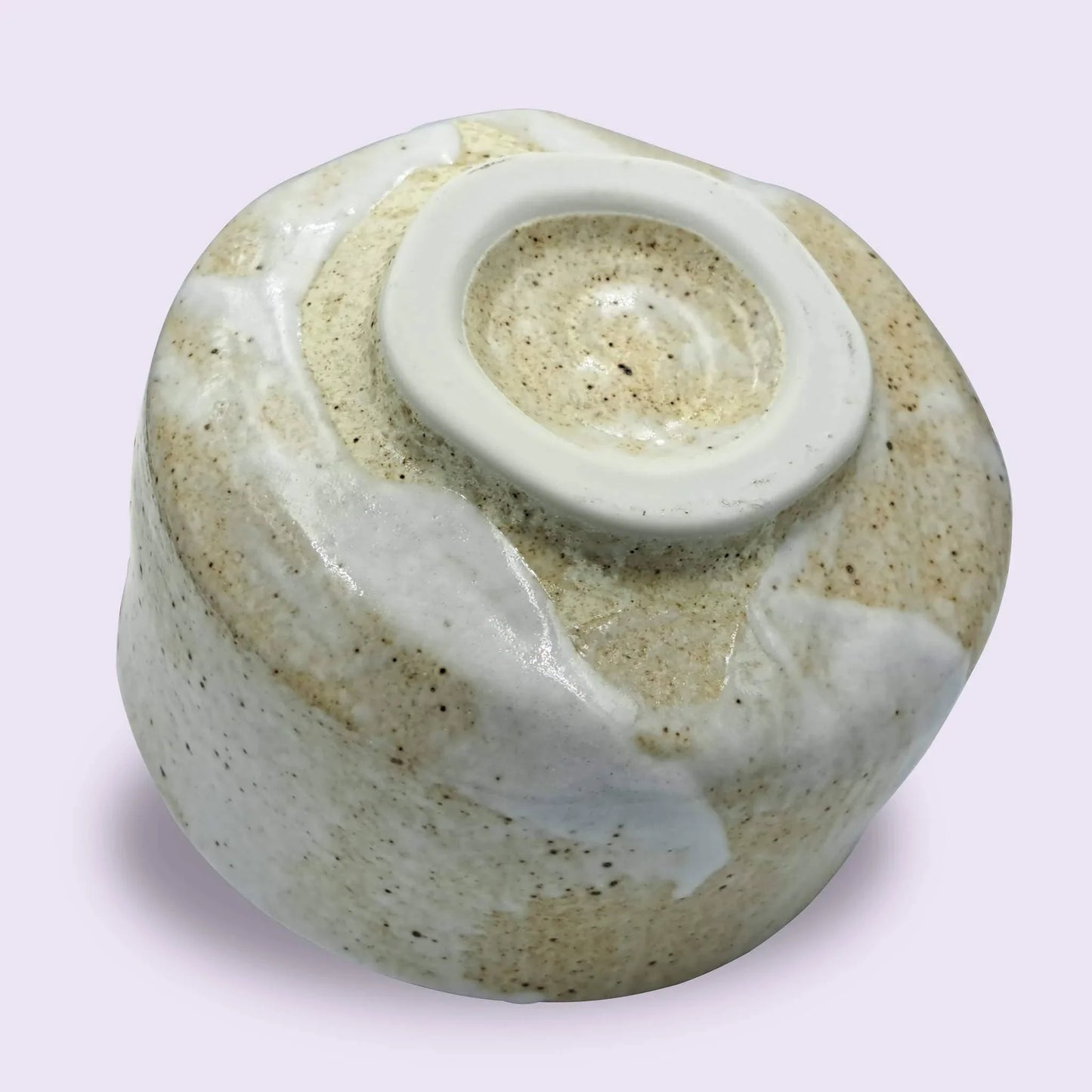 Japanische Matcha Schale - Chawan Yuki - handgemacht aus Keramik - 12x8cm