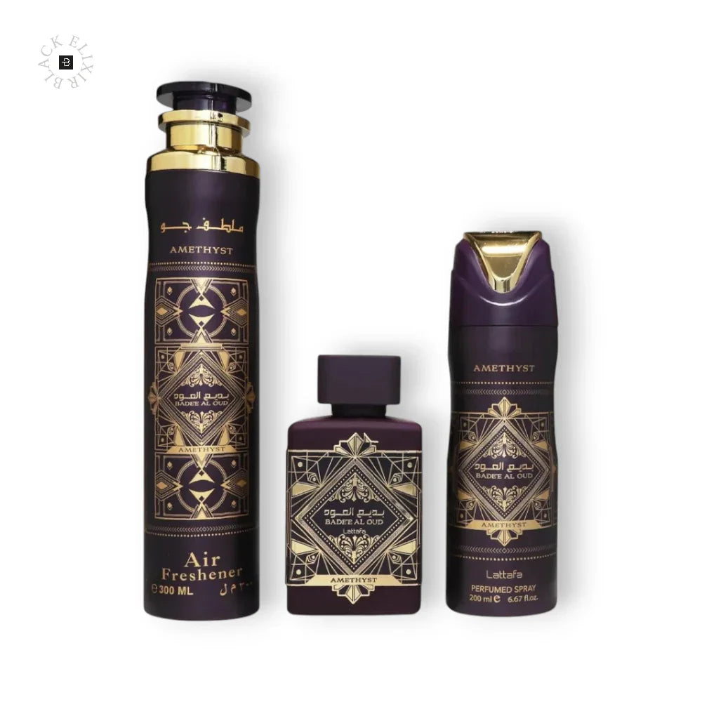 Lattafa Badee al Oud Amethyst Eau de Parfum Set - BLACK ELIXIR - Maison de Parfum