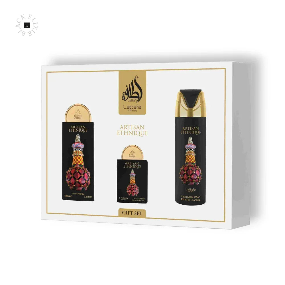 Lattafa Giftset Artisan Ethnique Eau de Parfum Set - BLACK ELIXIR - Maison de Parfum