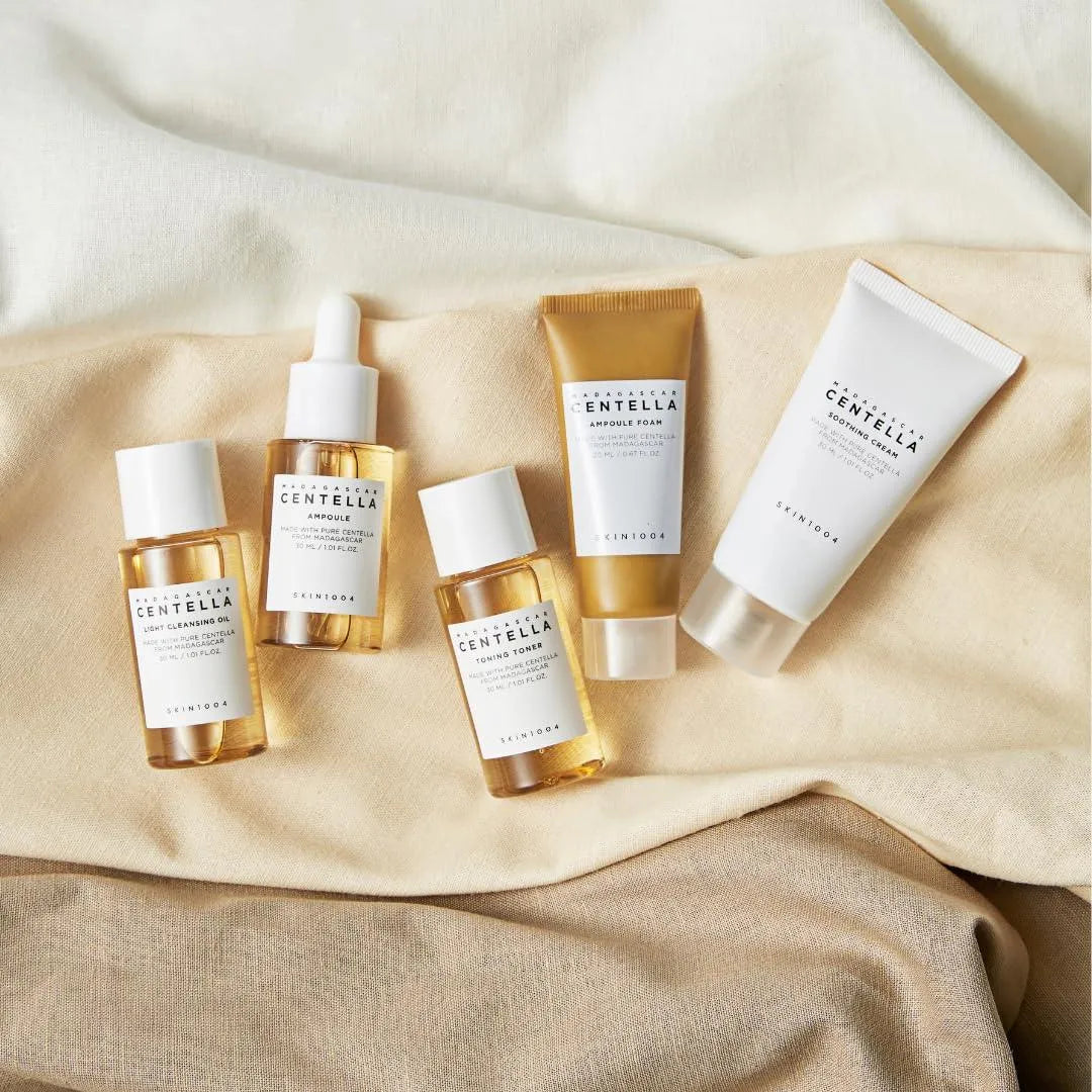 Madagascar Centella Travel Kit – 5-teiliges Hautpflegeset für empfindliche