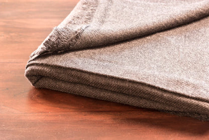 Kaschmirdecke einfarbig - schwarzgrau - 135 x 270cm