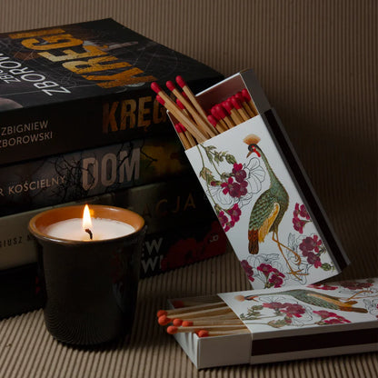 Vintage Streichhölzer – Lange Streichhölzer mit künstlerischem Motiv „Heron“