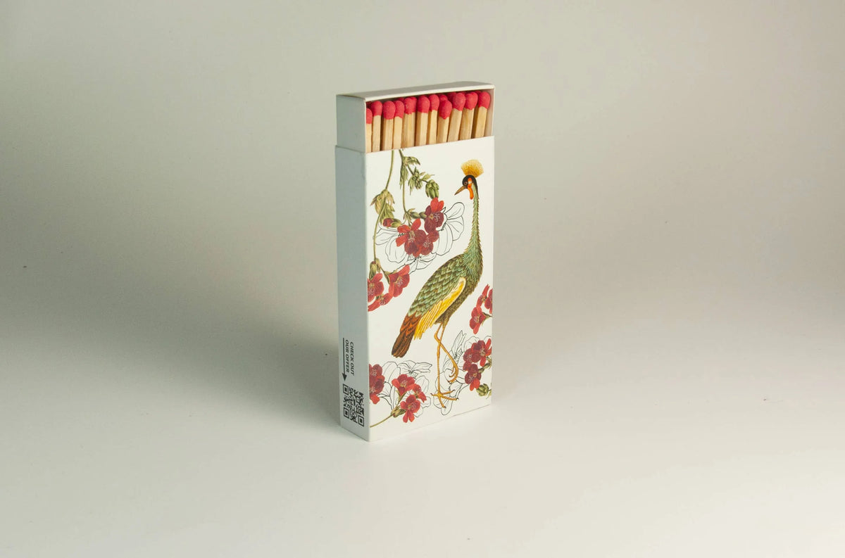 Vintage Streichhölzer – Lange Streichhölzer mit künstlerischem Motiv „Heron“