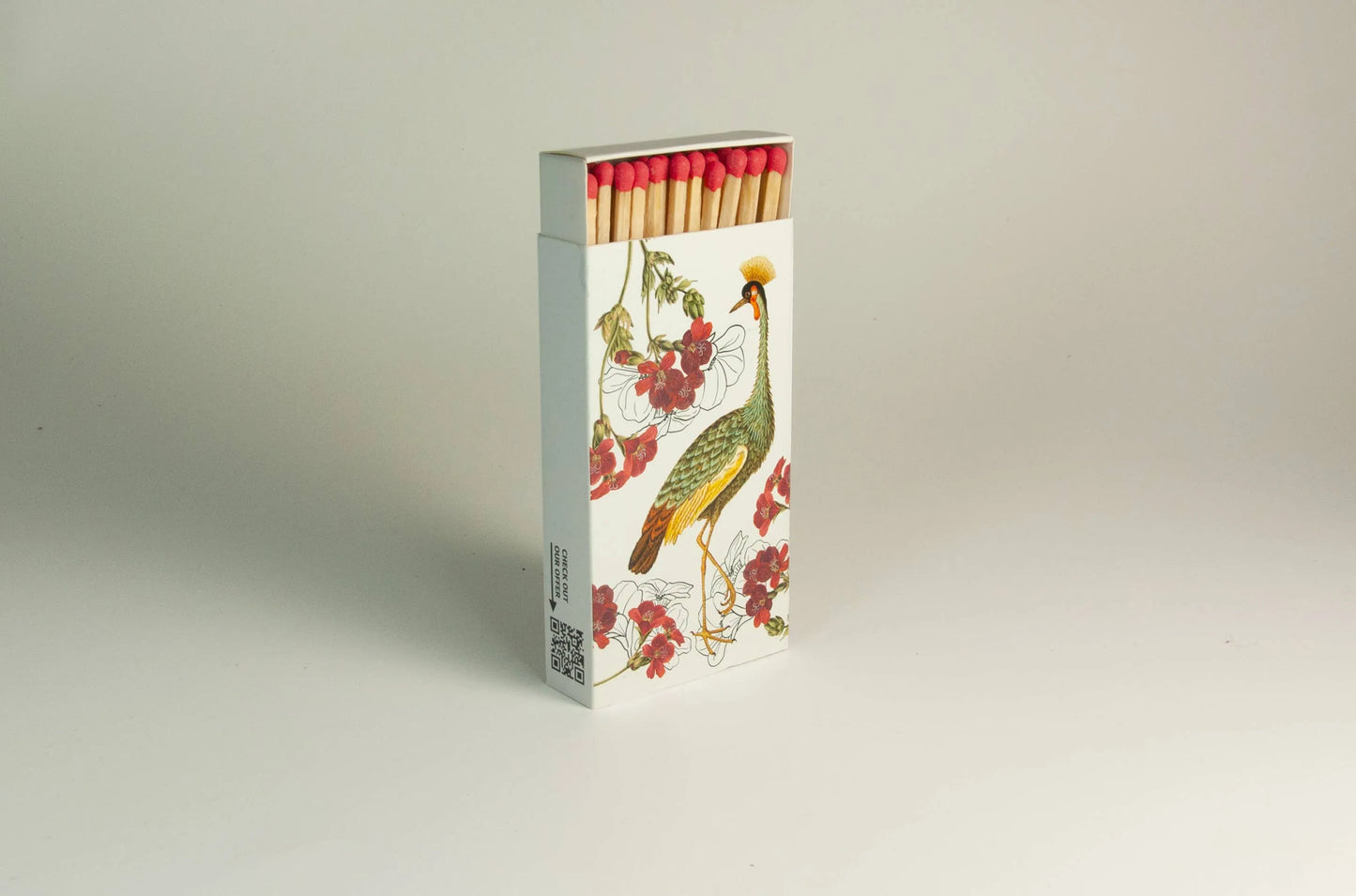 Vintage Streichhölzer – Lange Streichhölzer mit künstlerischem Motiv „Heron“