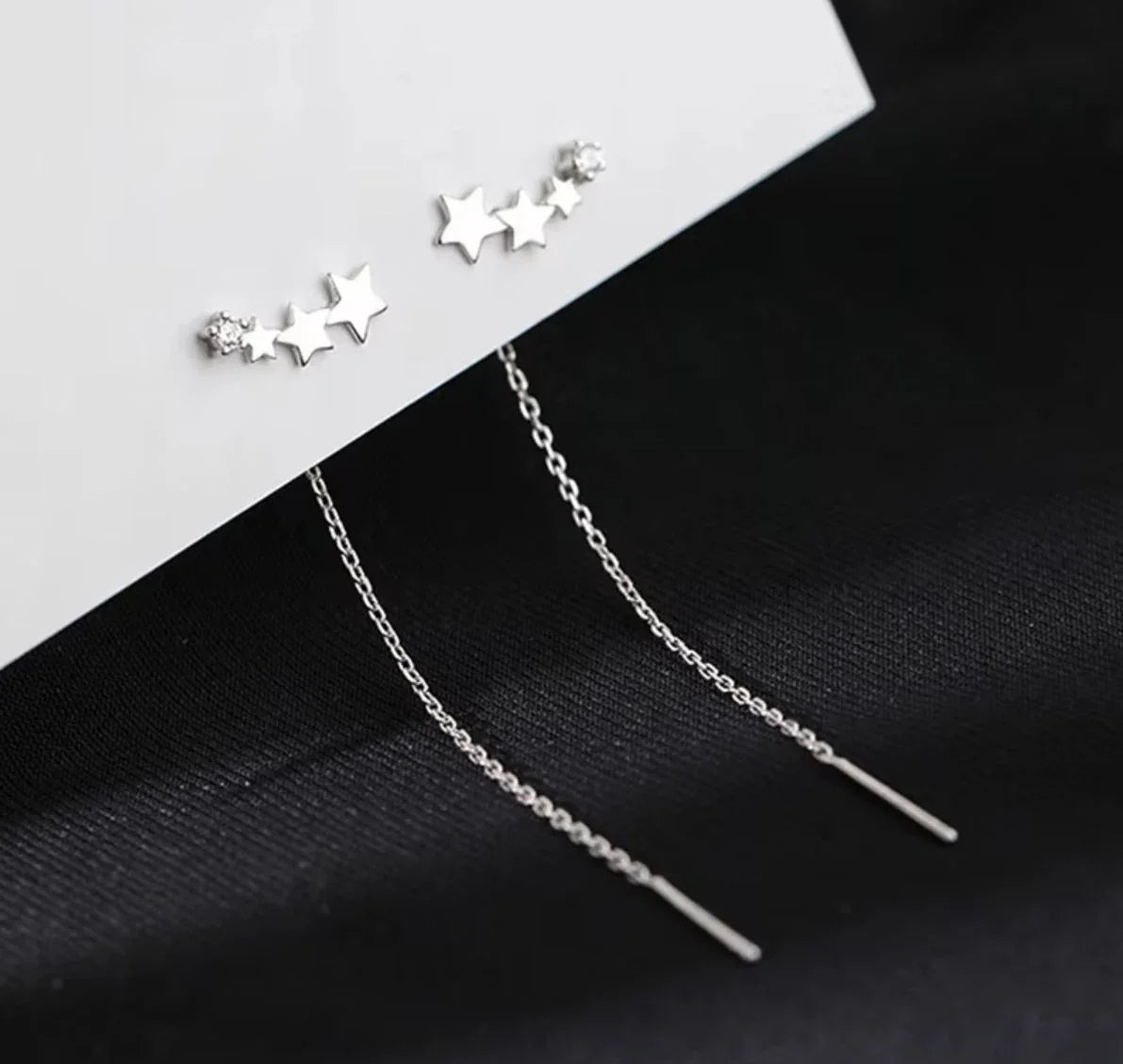 Ohrstecker aus 925er Sterling-Silber, Sternschnuppe