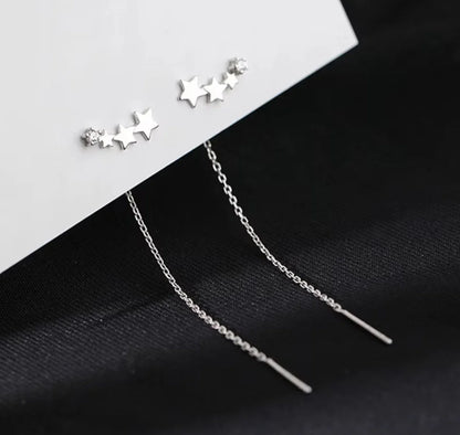 Ohrstecker aus 925er Sterling-Silber, Sternschnuppe