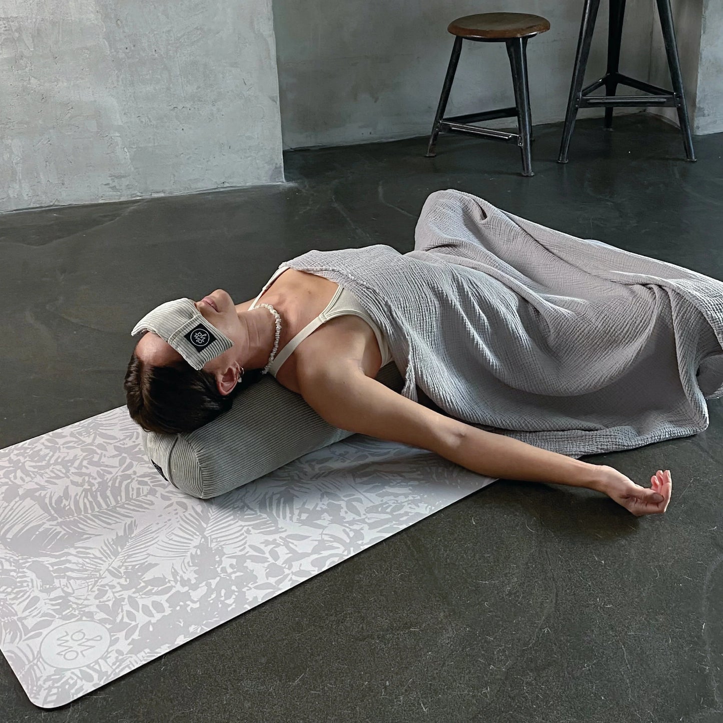 Advanced Grip Yogamatte - Light Botanic