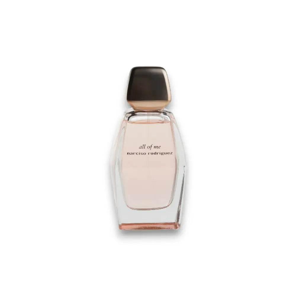 Narciso Rodriguez All of Me Eau de Parfum Flakon mit rosa Inhalt und schwarzem Verschluss