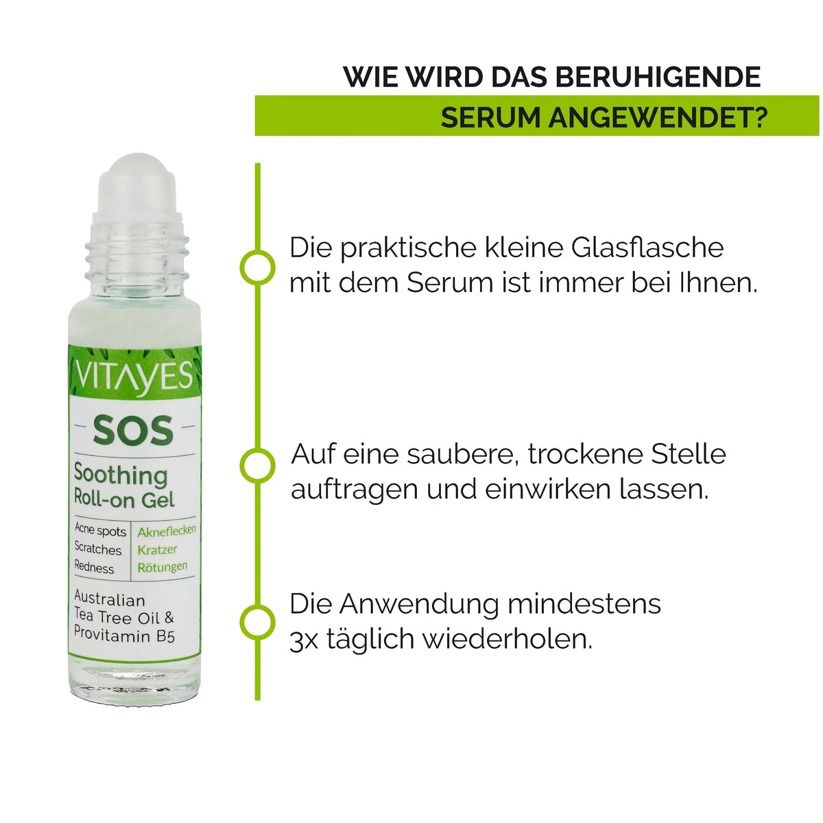 SOS Teebaumöl Roll-On – Akut-Hilfe bei Pickeln, Rötungen & Hautreizungen 10 ml