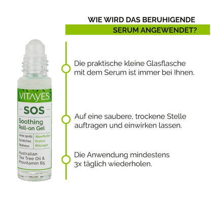 SOS Teebaumöl Roll-On – Akut-Hilfe bei Pickeln, Rötungen & Hautreizungen 10 ml