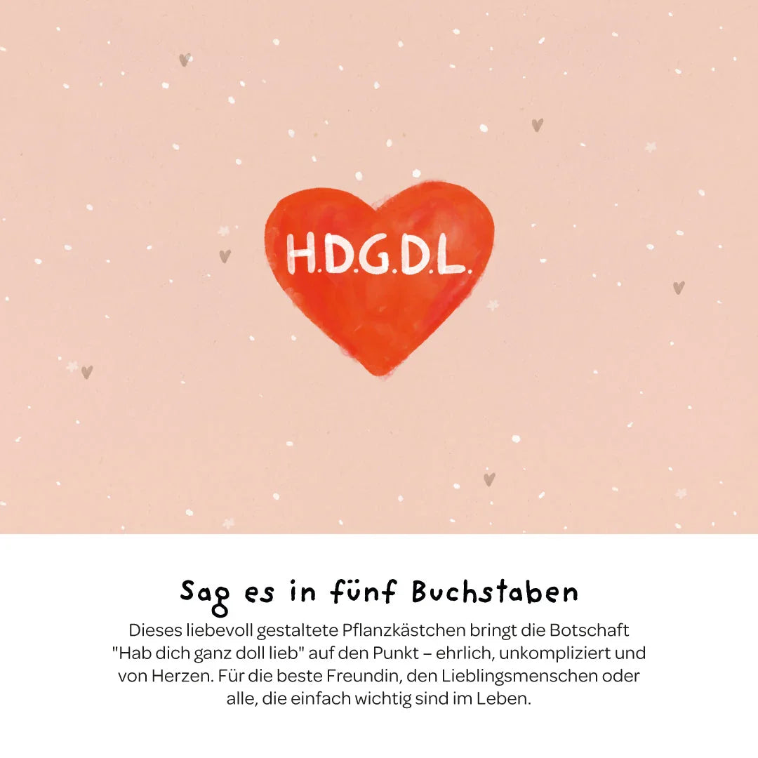 Pflanzkästchen - HDGDL - Hab dich ganz doll lieb