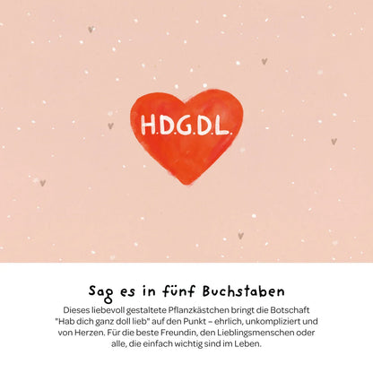 Pflanzkästchen - HDGDL - Hab dich ganz doll lieb