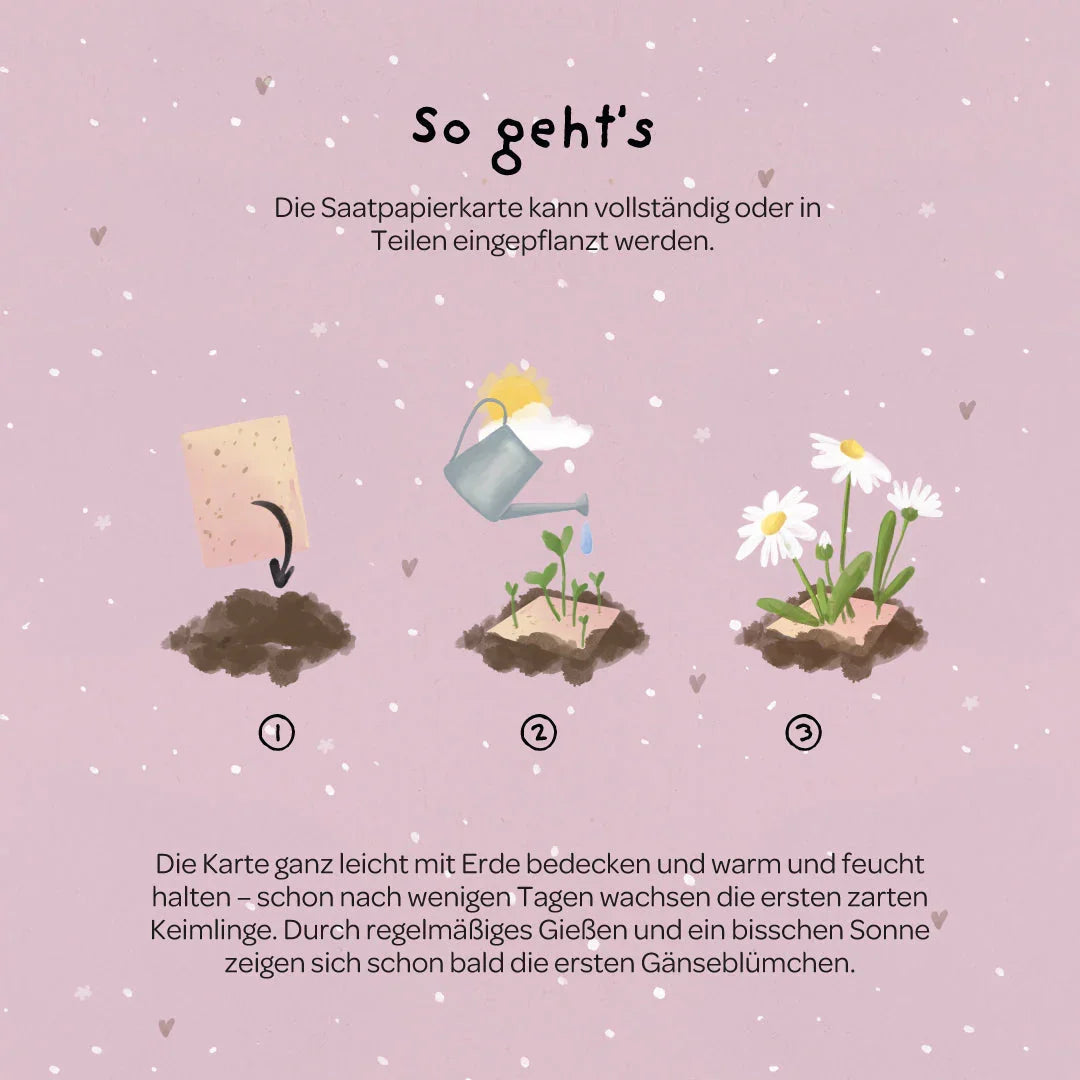 Grußkarte - Danke, dass du beim Wachsen geholfen hast